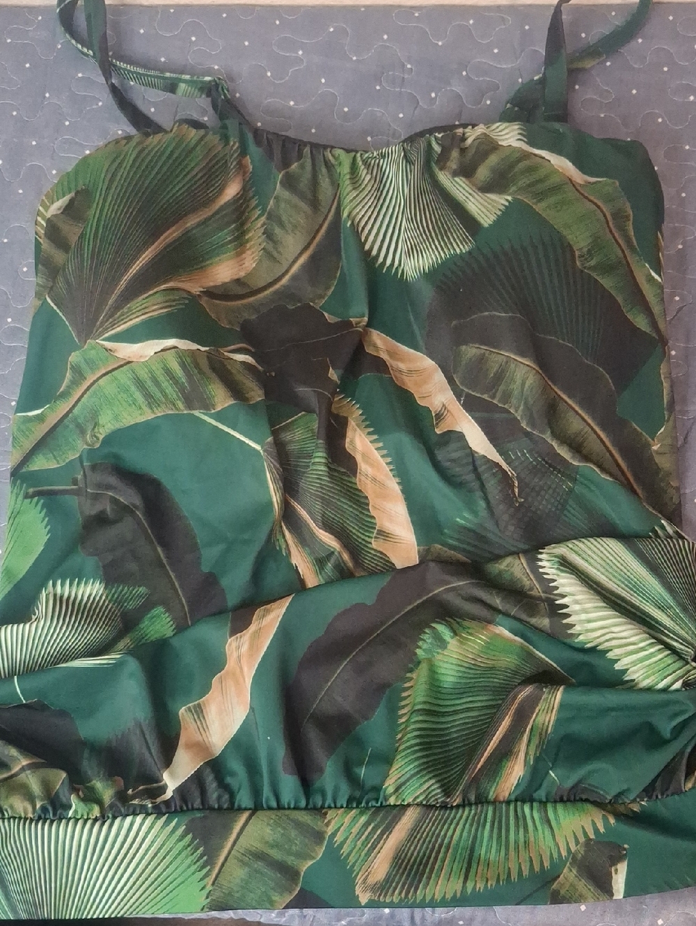 Swim By Cacique Green Tropical Print Women's Tankini size 18